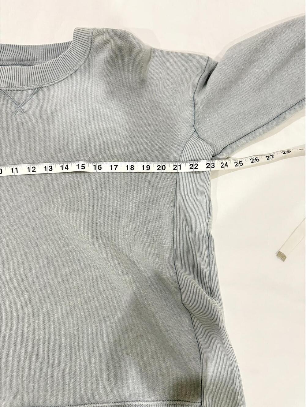 Aerie Oversized Crewneck Sweatshirt Slate Gray Blue XS Cozy Athleisure - Picture 8 of 9
